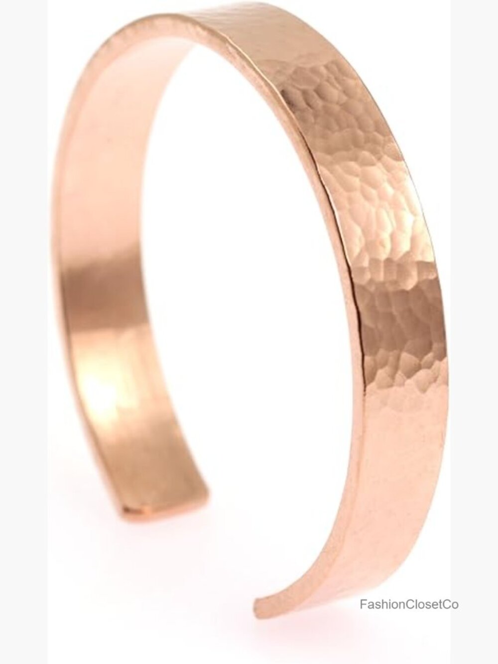 10mm Hammered Copper Cuff Bracelet Handmade Uncoated Solid Copper Cuff